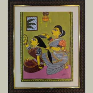 Motherhood Handmade Madhubani Painting | Traditional Indian Art Wall Decor