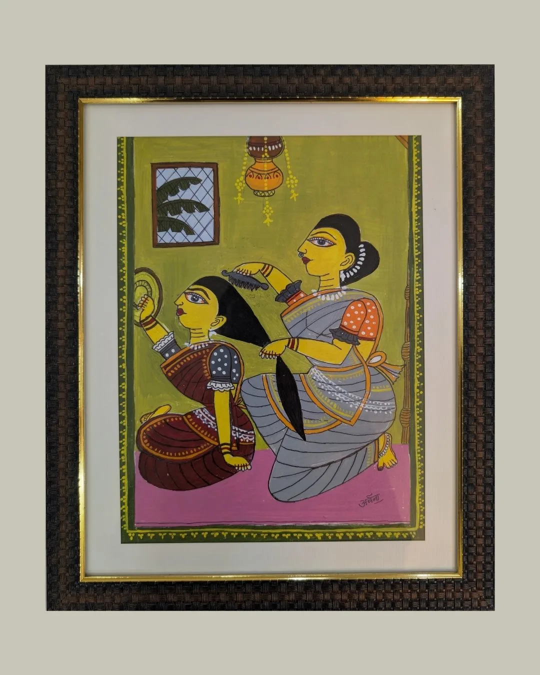 Motherhood Handmade Madhubani Painting | Traditional Indian Art Wall Decor