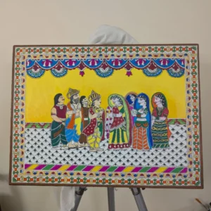 Ram Sita Vivah Handmade Madhubani Painting | Indian Cultural Wall Painting